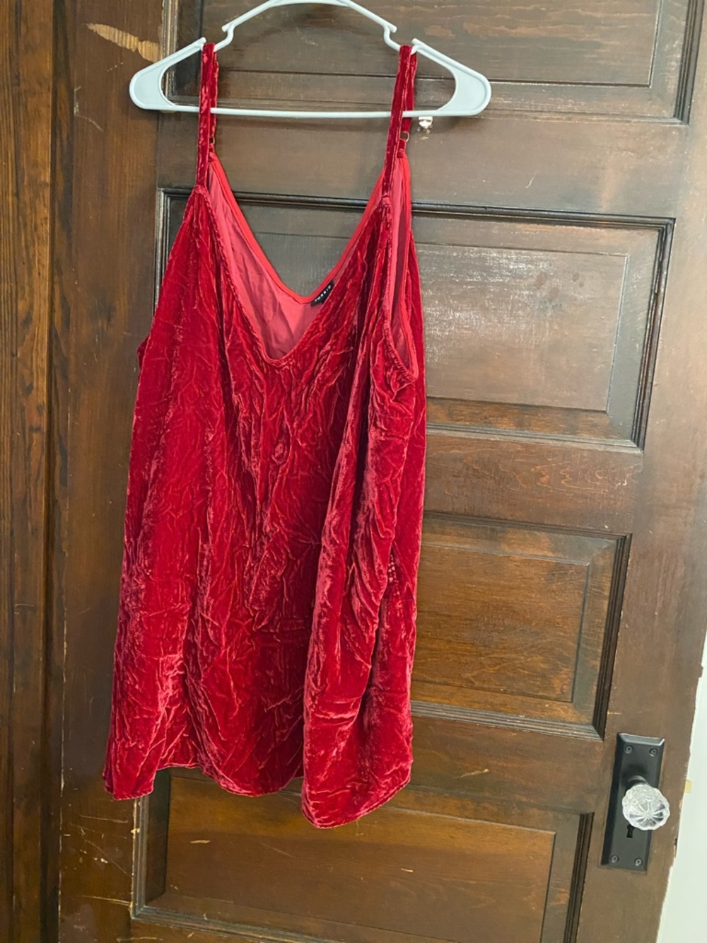 TORRID Red Velvet Spaghetti Strap Tank Top Size 6